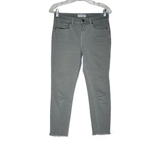 Loft Modern Skinny Crop Jeans Size 26 Light Green Cotton Blend Denim 28xc24